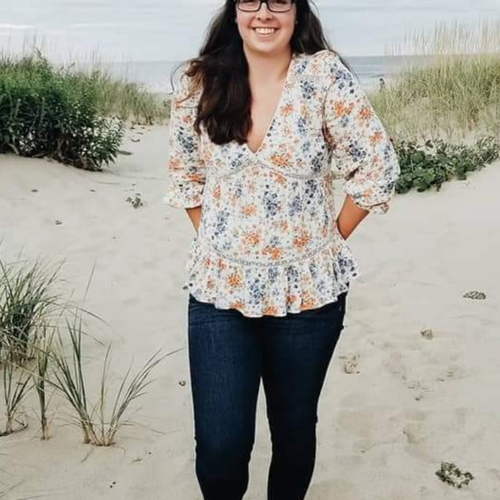 American eagle tiered floral blouse size Medium